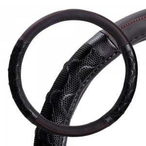 Оплетка на руль, искусст. кожа, с ПВХ рельефом, черная, 38 см/М (AWS-LI-23M) AWS-LI-23M AIRLINE