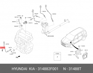 314882F001 опорная планка трубки топливной системы 314882F001 MOBIS