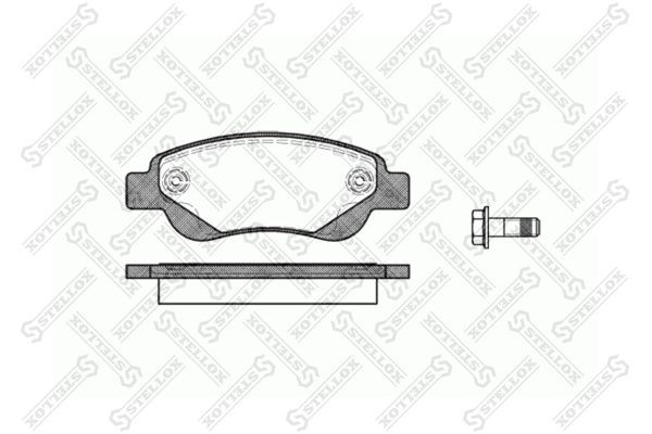 колодки дисковые п.!\ BYD F0, Citroen C1,Peugeot 107, Toyota Aygo 1.0/1.4HDi 05> 1188-000-SX STELLOX
