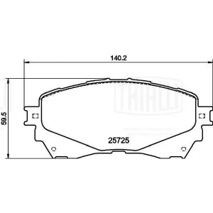 Колодки торм. для а/м Mazda 6 (12-) диск. перед. (PF 4265) PF 4265 TRIALLI
