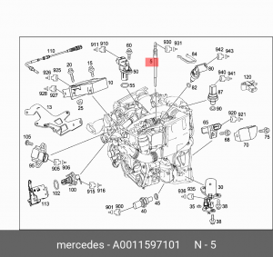 Свеча накаливания MERCEDES ML (W164) OE A0011597101 MERCEDES BENZ