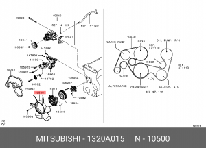 крыльчатка вентилятора охлаждения!\ Mitsubishi L200 06-Pajero IV 3.2 1320A015 MITSUBISHI