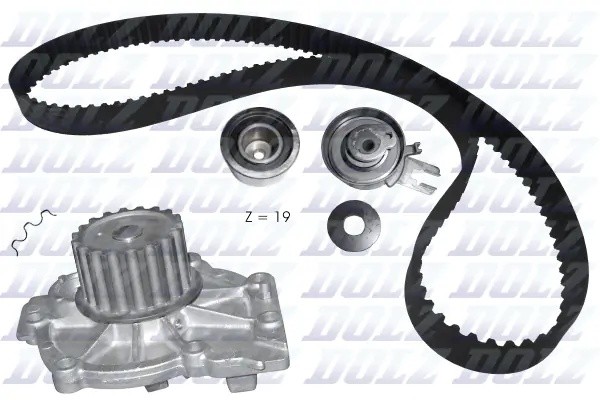 Комплект ГРМ с насосом VOLVO S40 II, S60 I/II, S80 II, XC90 I D4/D3/D5 KD111 KD111 DOLZ