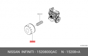Фильтр масляный 15208-00QAC 1520800QAC NISSAN