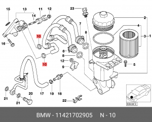 Уплотняющее кольцо 11421702905 11421702905 BMW