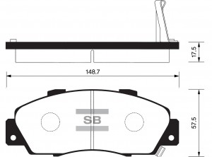 Колодки тормозные HONDA Accord (91-98),CR-V (95-02) передние (4шт.) SANGSIN SP1076F SANGSIN