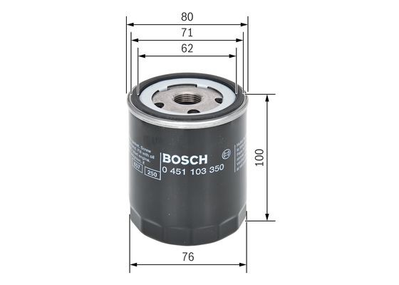 фильтр масляный! Alfa Romeo 155/164 1.7-3.0 87-96,Fiat Croma,Lancia Thema 2.0i 8 0 451 103 350 BOSCH