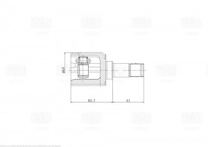 ШРУС Geely Atlas (16-) 1.8i/2.4i AT 4WD (внутр. зад.) (GO 708) GO 708 TRIALLI