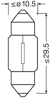 Лампа галогенная ORIGINAL LINE C5W 12V PG20-3 (к-кт 2шт) 64382BL 64382BL OSRAM