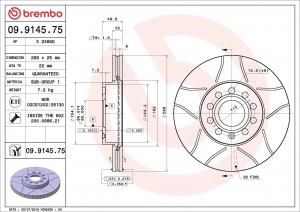Диск тормозной Brembo MAX 09.9145.75 09.9145.75 BREMBO