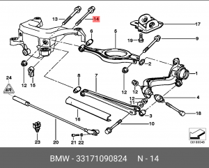 Болт BMW 3 (E36) OE 33 17 1 090 824 BMW