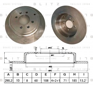 PEUGEOT 406 95-99 290x10x4 BS0660 BLITZ