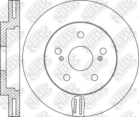Диск тормозной TOYOTA Estima (06-) передний (1шт.) NIBK RN1617 NIBK