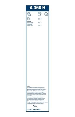 Щетка стеклоочистителя 380мм задняя Rear BOSCH 3 397 008 997 BOSCH