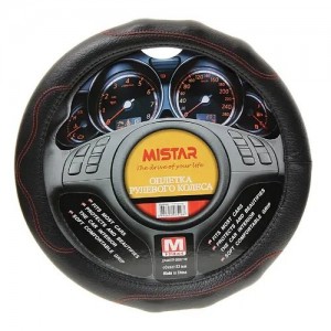 Оплетка руля (M) 37-39см черная MISTAR MIS17STW20BKM MISTAR