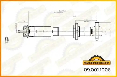 Амортизатор кабины передний FM/FH 090011006 SONDER