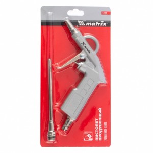 Пистолет продувочный пневматический 1/4" длина трубки 135мм 8атм. MATRIX 57332 MATRIX