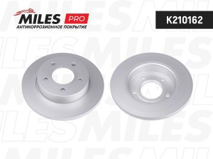 Диск тормозной (серия PRO с антикоррозионным покрытием) MAZDA 3 1.4-2.0 03- задн K210162 MILES