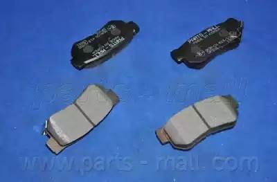 Колодки тормозные задние HYUNDAI ELANTRA XD, HD, GETZ, SANTA FE, SONATA IV-VPKA- PKA-E09 PMC PARTS MALL