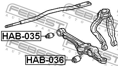 Сайлентблок передний нижнего рычага HAB-035 FEBEST