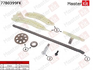 Комплект цепи ГРМ CITROEN/PEUGEOT EP6FDT M 77B0399FK 77B0399FK MASTER KIT