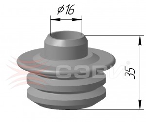 Отбойник амортизатора заднего нижний DAEWOO NEXIA (94-16), LANOS/SENS (97-08), Z 1312-5450 SEVI