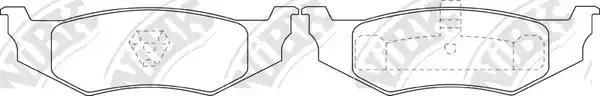 Колодки тормозные CHRYSLER Neon,Sebring,300M задние (4шт.) NIBK PN0149 NIBK