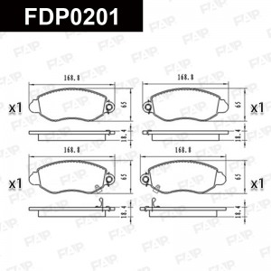 Тормозные колодки дисковые смесь CERAMIC FDP0201 FDP0201 FAP