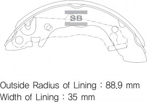 Колодки тормозные HYUNDAI Accent (ТАГАЗ) задние барабанные (4шт.) SANGSIN SA046 SANGSIN