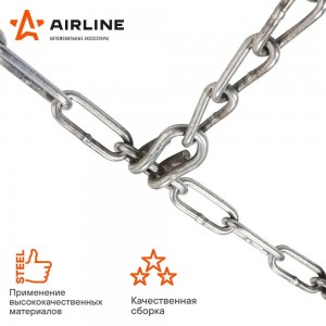 Цепи противоскольжения, лесенка, толщ.зв. 4мм (колеса R15 205/70 - R17 225/50),  ADCW003 AIRLINE