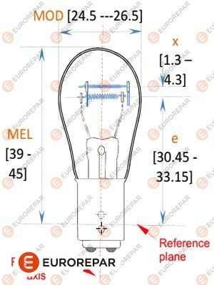P21/5W BAY15D Смещенные фиксаторы BAY15d 1616431380 EUROREPAR