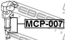 Наконечник катушки зажигания MITSUBISHI PAJERO 2006- MCP-007 MCP-007 FEBEST