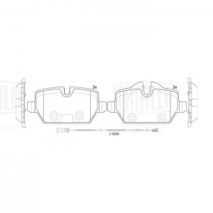 Колодки торм. BMW 1 (E81/87) (04-)/3 (E90) (05-) диск. зад. (в компл. с датчиком PF4136 TRIALLI