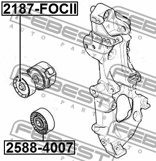 Ролик обводной CITROEN C-CROSSER 2007-2012 2588-4007 2588-4007 FEBEST