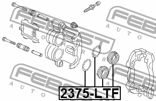 РЕМКОМПЛЕКТ СУППОРТА ТОРМОЗНОГО ПЕРЕДНЕГО 2375-LTF 2375-LTF FEBEST