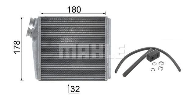 радиатор печки!\ Land Rover Evoque 11>, Volvo S60/S80/XC70 07> AH 192 000P MAHLE KNECHT