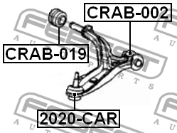 Сайлентблок CRAB-019 CRAB-019 FEBEST