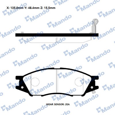 Колодки дисковые передние MPN04 MPN04 MANDO
