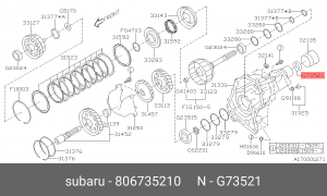 Сальник SUBARU Forester (08-),Legacy (05-09),Outback (08-) хвостовика КПП OE 806735210 SUBARU