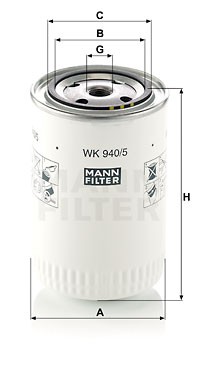 Фильтр топливный WK940/5 WK 940-5 MANN FILTER