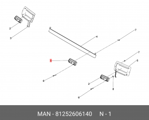 Фонарь габаритный оранжевое стекло 81252606140 MAN