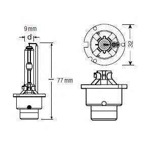 D2S OSRAM CLASSIC XENARC 4150К 66240CLC OSRAM