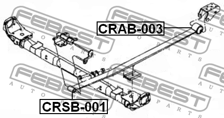 Втулка рессоры DODGE CARAVAN IV 2001-2007 CRAB-003 CRAB-003 FEBEST