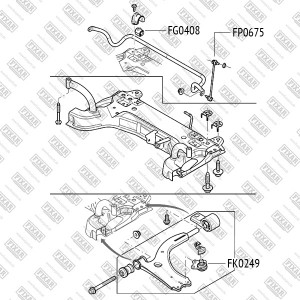 Втулка стабилизатора переднего FORD Fusion 02- FG0408 FG0408 FIXAR