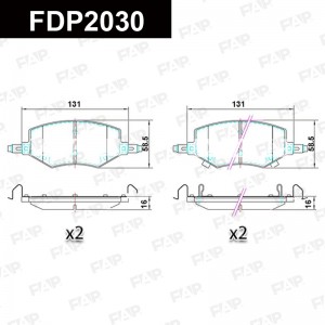 FDP2030 колодки дисковые передние!\ JAC J7 20> FDP2030 FAP