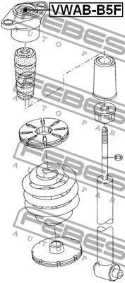 Сайлентблок задн опоры амортизатора VW PASSAT 97-05 VWAB-B5F VWAB-B5F FEBEST