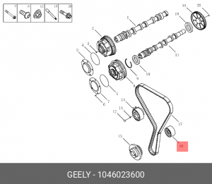 Ролик ремня грм обводной Coolray, SX-11 (1046023600) GEELY 1046023600 1046023600 GEELY