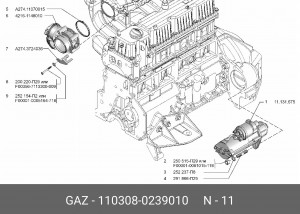 Датчик абсолютного давления ГАЗель Бизнес дв.4216 со встроенным датчиком темпер  110308-0239010 GAZ GAZ