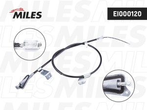 Трос стояночного тормоза левый задний NISSAN ALMERA 01- EI000120 EI000120 MILES