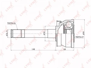 ШРУС наружный к-кт!\ Nissan Caravan/Homy/Urvan E24 87-01 CO-5710 LYNXAUTO